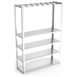 Kit de una pletina para estantería 1000x500 mm.