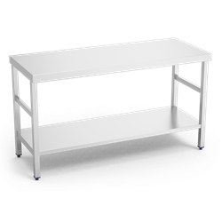 Mesa central c/entrepaño 2000x700x850 mm.