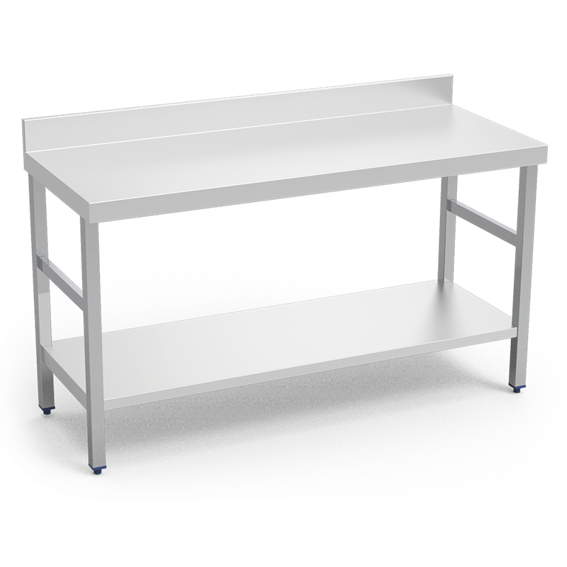 Mesa mural c/entrepaño 1000x600x850 mm.