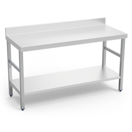 Mesa mural c/entrepaño 1000x600x850 mm.