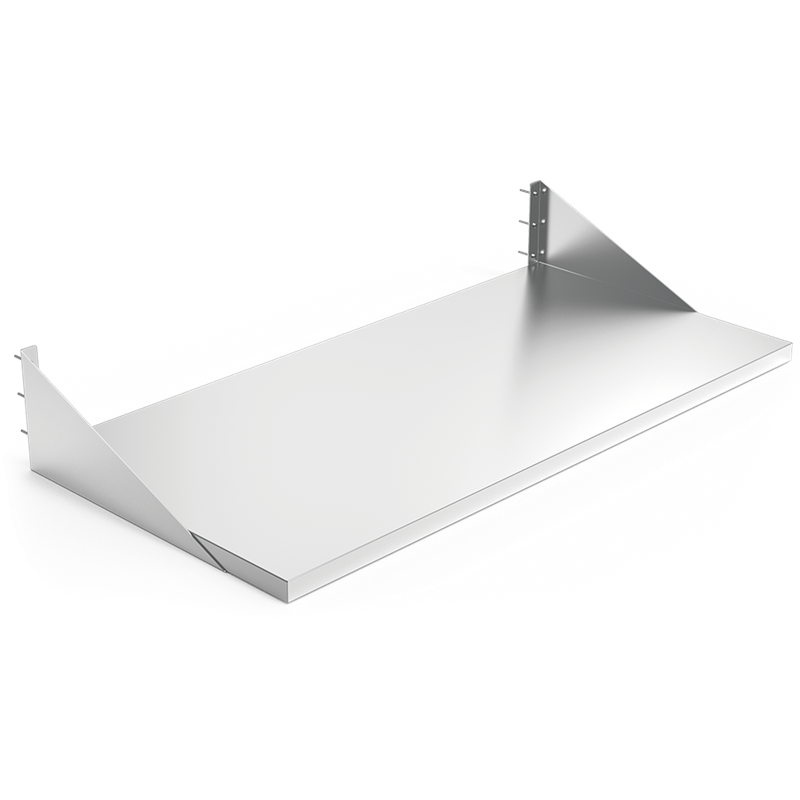 Mesa inox mural con cartelas 800x600x200 mm