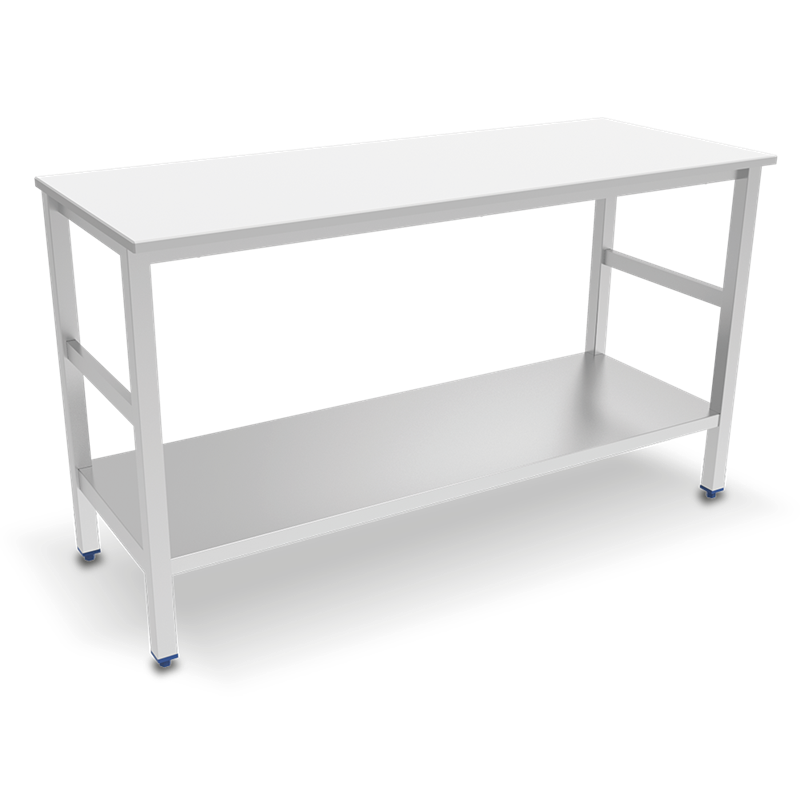 Mesa central encimera fb.blanca c/ent.1000x500x870