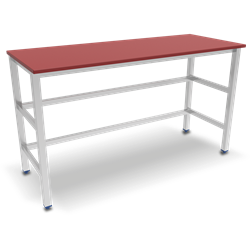 Mesa central encimera fb.roja s/ent.1500x700x870