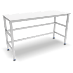 Mesa central encimera fb.blanca s/ent.1500x600x870