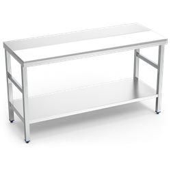 Mesa prepar.central fb.blanca c/ent.1000x800x850