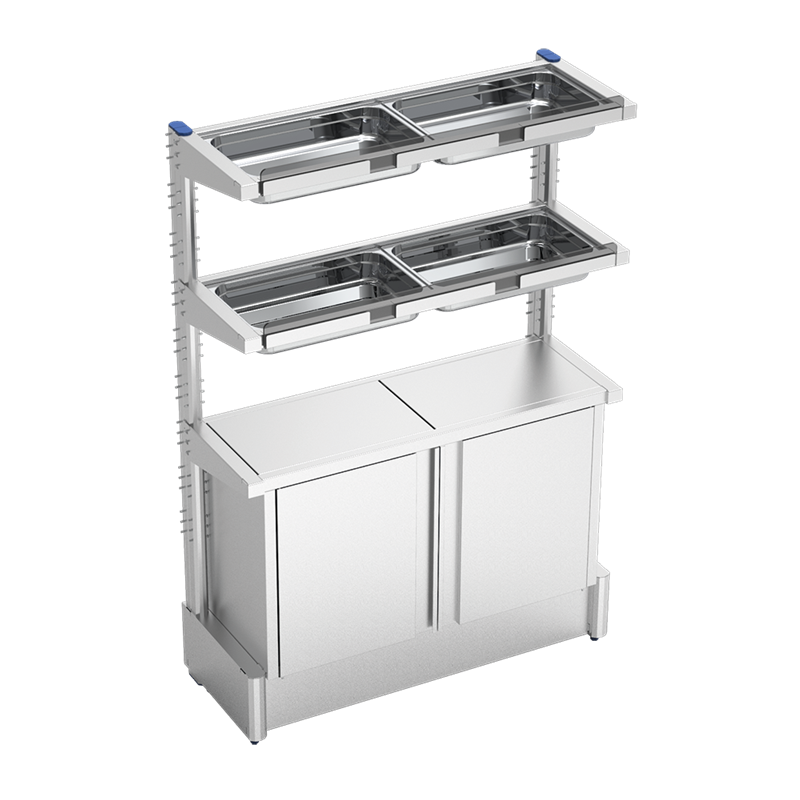 Estantería con armario para botellas de zumo