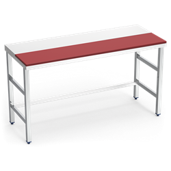 Mesa prepar.central fb.roja s/ent.1000x700x850 mm.