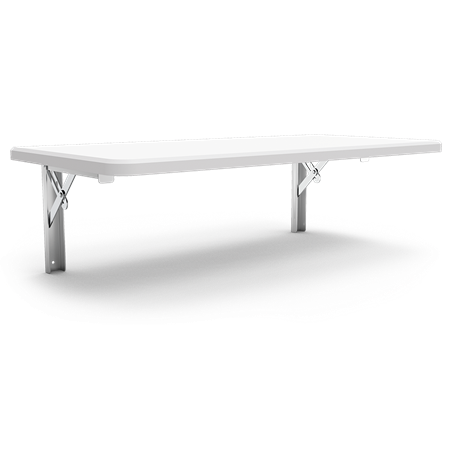 Estante fibra blanca con cartelas abatibles de 700x330x205 mm.