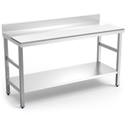 Mesa prepar.mural fb.blanca c/ent.1500x800x850 mm.