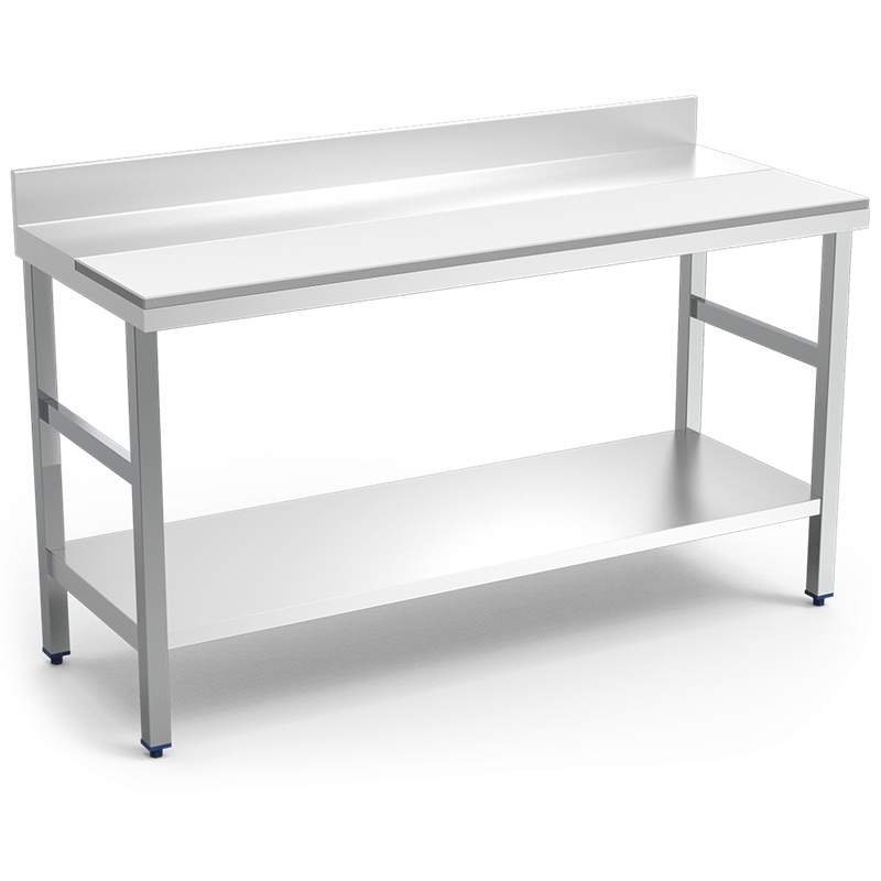 Mesa prepar.mural fb.blanca c/ent.1500x800x850 mm.