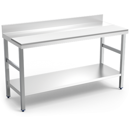 Mesa prepar.mural fb.blanca c/ent.1500x800x850 mm.