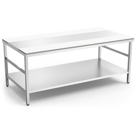 Mesa despiece fb.blanca c/entrep.2000x1050x850 mm.