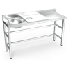 Mesa preparación y lavado fb bl cubeta izda. 1500x500x850