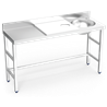Mesa preparación y lavado fb bl cubeta dcha. 1500x500x850