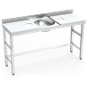Mesa preparación y lavado doble fb bl 1500x500x850