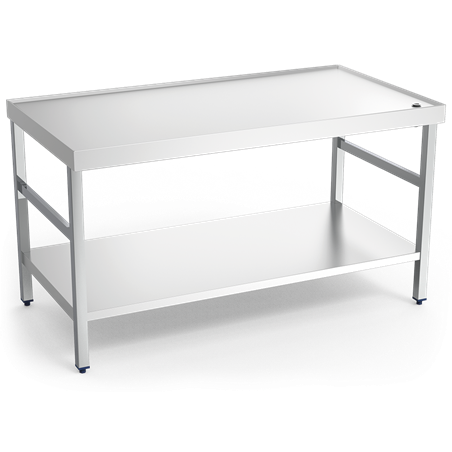 Mesa central c/reborde,desagüe,c/ent.1000x800x850