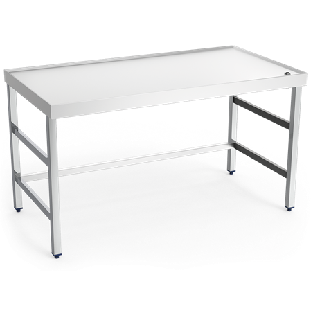 Mesa central c/reborde,desagüe,s/ent.1000x800x850