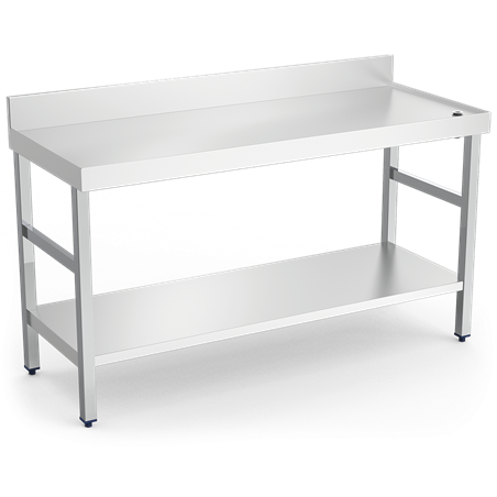 Mesa mural c/reborde,desagüe,c/ent.1000x600x850