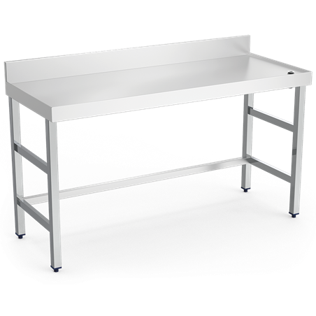 Mesa mural c/reborde,desagüe,s/ent.1000x600x850