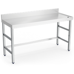 Mesa mural c/reborde,desagüe,s/ent.1000x700x850