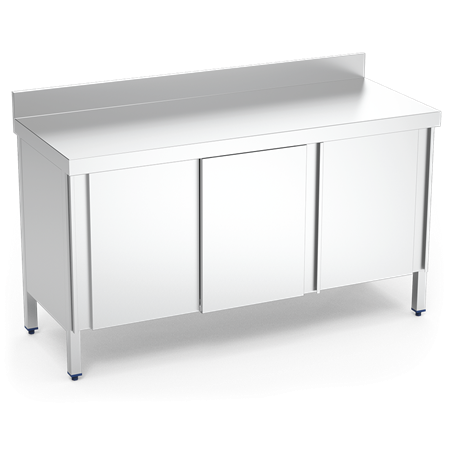 Mesa mural c/3 puertas correderas 1500x500x850 mm.