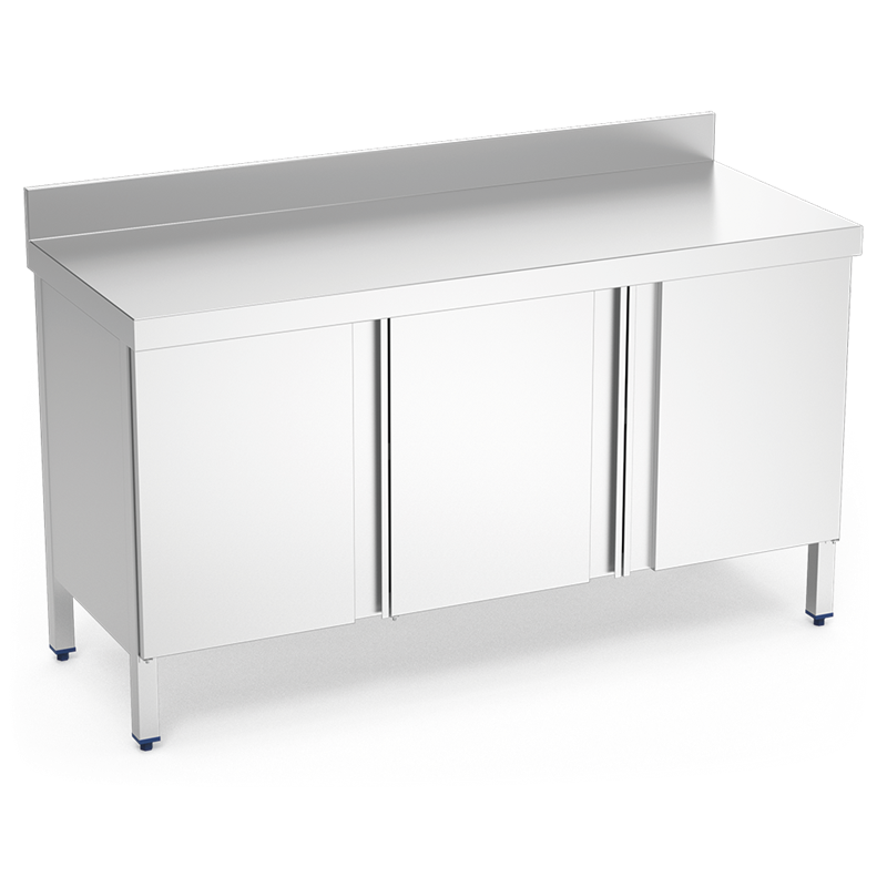 Mesa mural c/4 puertas abatibles 2000x500x850 mm.