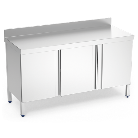 Mesa mural c/4 puertas abatibles 2000x700x850 mm.