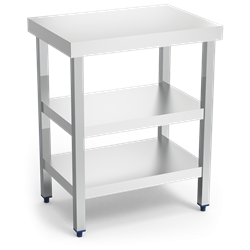 Mesa central c/2 entrepaños 705x505x853 mm. Especial maquinaria.