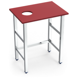 Puesto pescadero fb.roja mod.senc.700x500x870 mm.