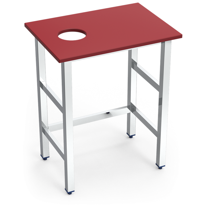 Puesto pescadero fb.roja mod.senc.700x500x870 mm.