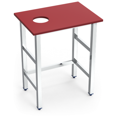 Puesto pescadero fb.roja mod.senc.700x500x870 mm.