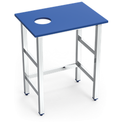 Puesto pescadero fb.azul mod.senc.700x500x870 mm.