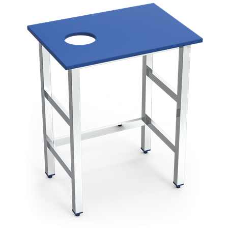 Puesto pescadero fb.azul mod.senc.700x500x870 mm.