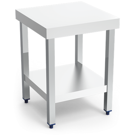 Mesa central c/entrepaño 505x505x653 mm.