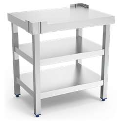 Mesa central c/2 entrepaños 720x520x762 mm. Especial cortadora fiambre.