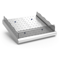Mostrador de pescadería sobre obra de 985x950x270