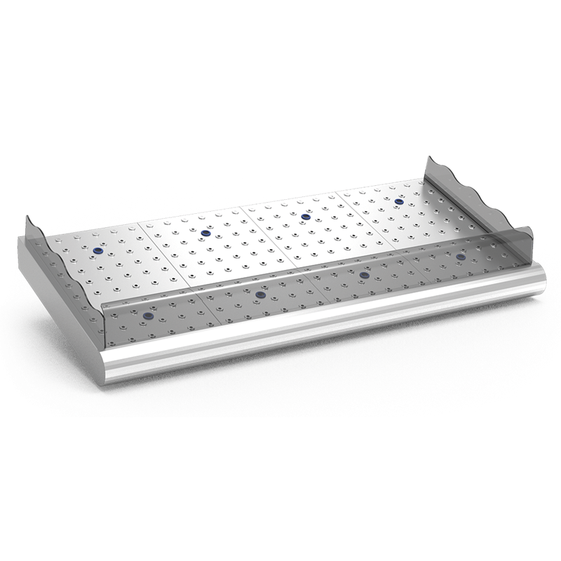 Mostrador de pescadería sobre obra de 1948x950x270