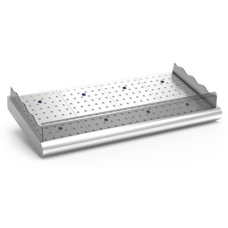 Mostrador de pescadería sobre obra de 1948x950x270