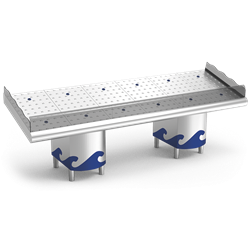 Mostrador de pescadería de 2911x950x730/1045 mm.