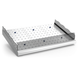 Mostrador de pescadería sobre obra de 1465x950x270