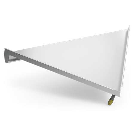 Escuadra interior para mostrador 1230x870x118 mm.