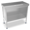 Mesa inox para marisco 1000x500x917 mm
