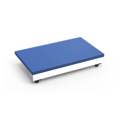 Tajo-expositor de fibra azul para mostrador de pescadería