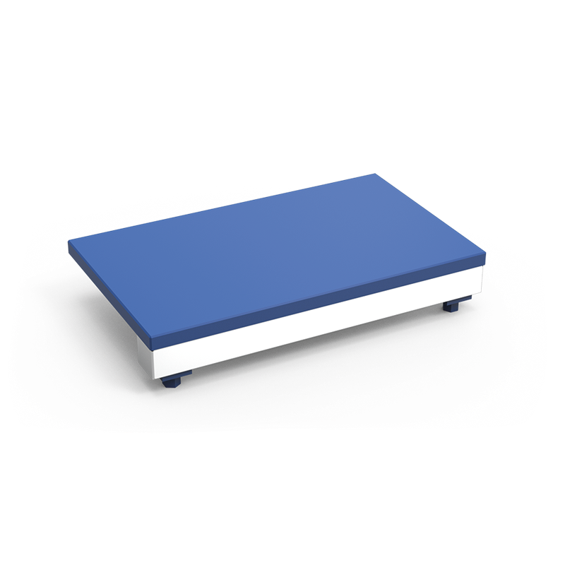 Tajo-expositor de fibra azul para mostrador de pescadería