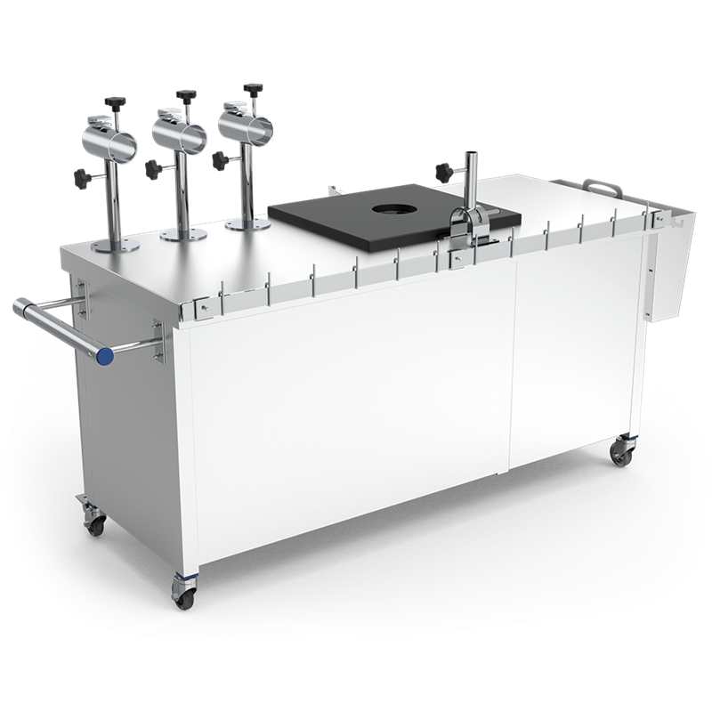 Punto de venta portátil de jamones 1815x645x1150 mm