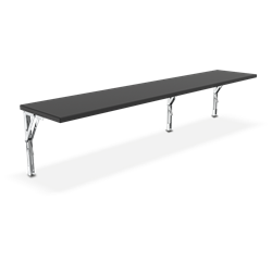 Estante abatible de fibra para punto de venta portátil de jamones 1500x300x325 mm