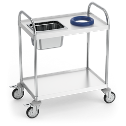 Carro de recogida con 2 entrepaños de 1035x535x975 mm.