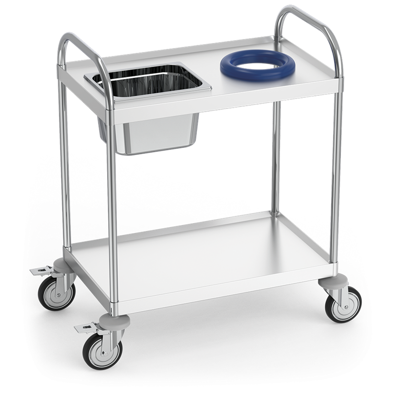 Carro de recogida con 2 entrepaños de 1035x535x975 mm.