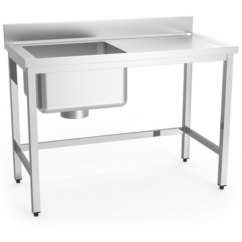 Mesa mural especial escayola cubeta izda s/entrep 1200x600x850 mm.