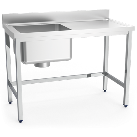 Mesa mural especial escayola cubeta izda s/entrep 1200x600x850 mm.